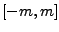 $ [-m,m]$